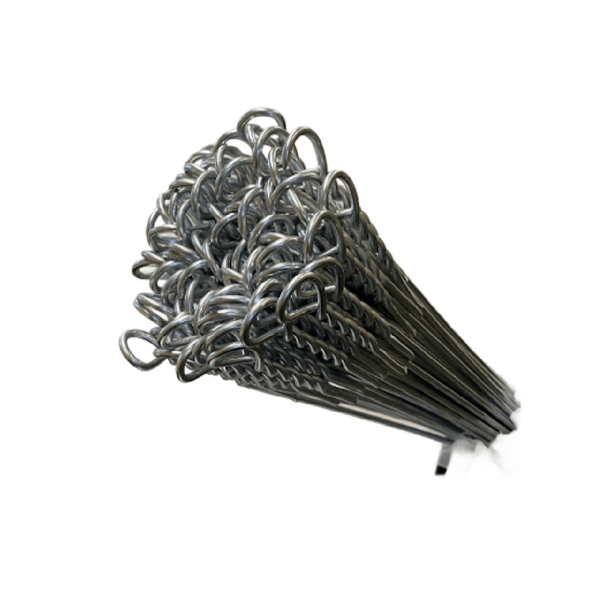 Bundle of black annealed single loop wires with twisted eyes